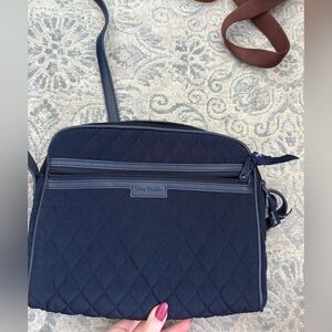 Vera Bradley Navy Quilted Shoulder Bag